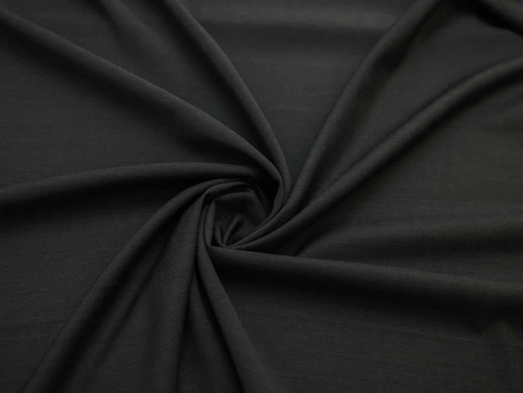 Шерстяная костюмная ткань в рисунком "зигзаг", цвет темно-серыйизображение