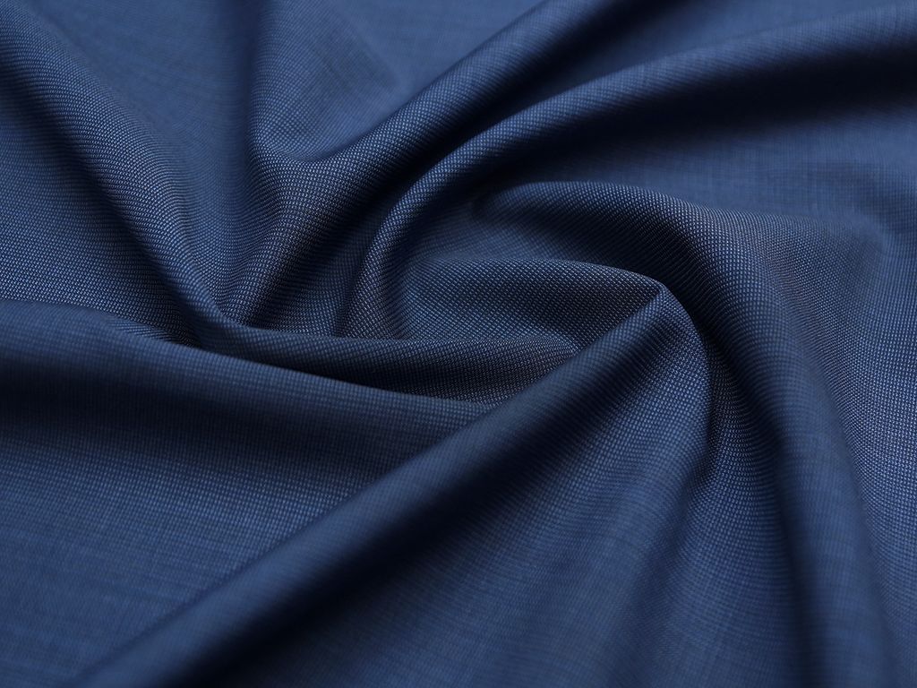 Приобрести Костюмная 2х сторонняя ткань, цвет синий меланж