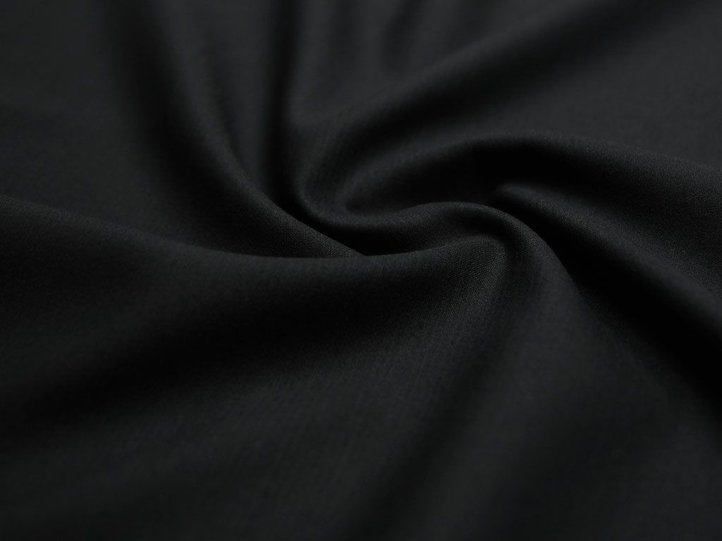 Классическая костюмная ткань угольно-черного цветаизображение