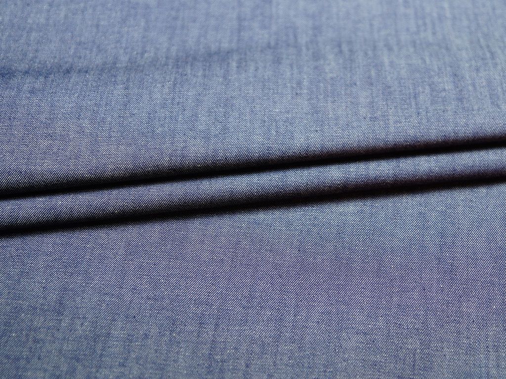 Джинса рубашечно-плательная, цвет синийизображение