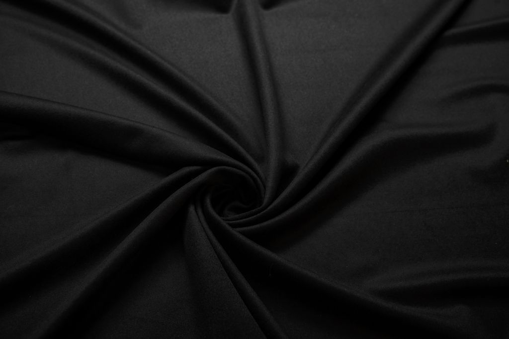Пальтовая ткань с кашемиром, цвет чёрныйизображение