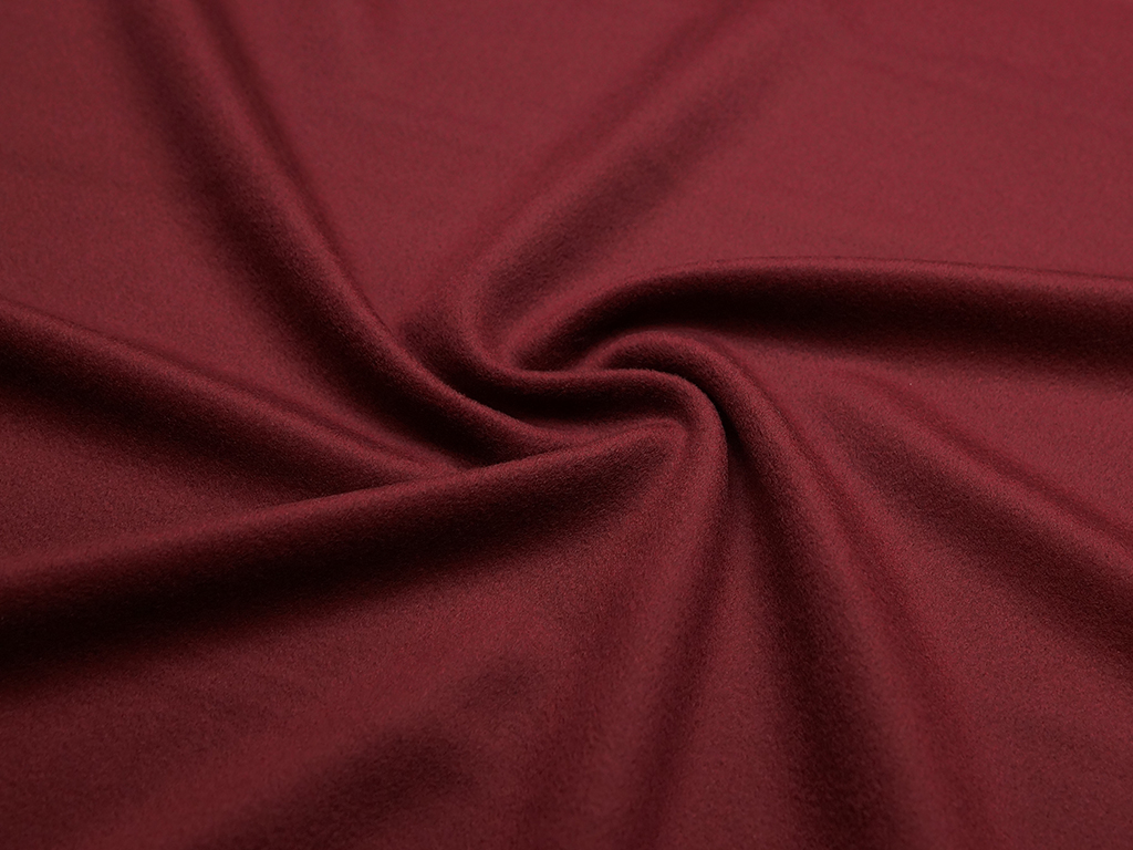Пальтовая ткань с коротким ворсом, вишневого цветаизображение