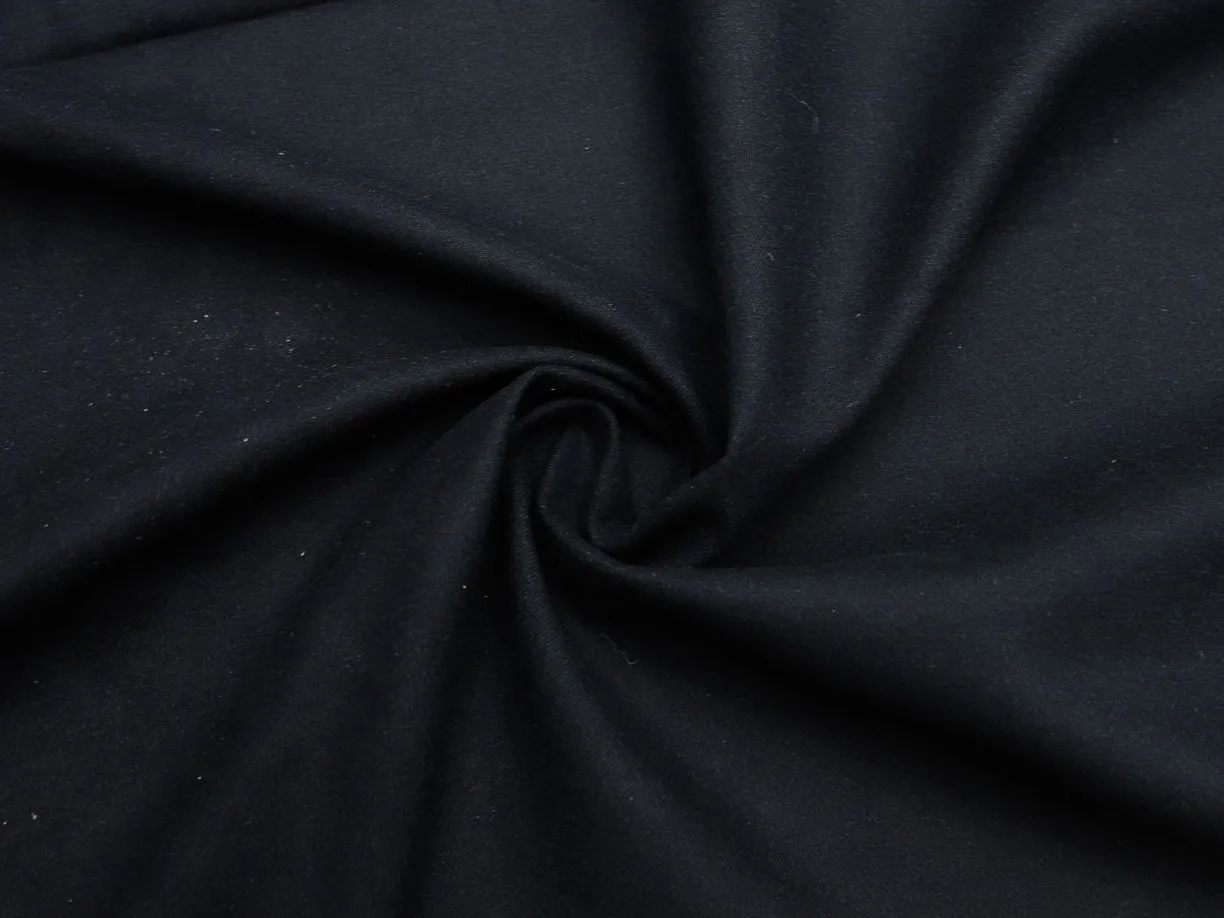 Костюмная ткань, с бархатным эффектом, тёмно-синего цветаизображение