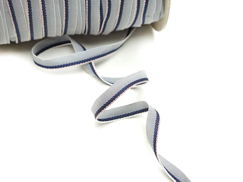 Кант тканевый серо-синего цвета ширина 12 ммизображение