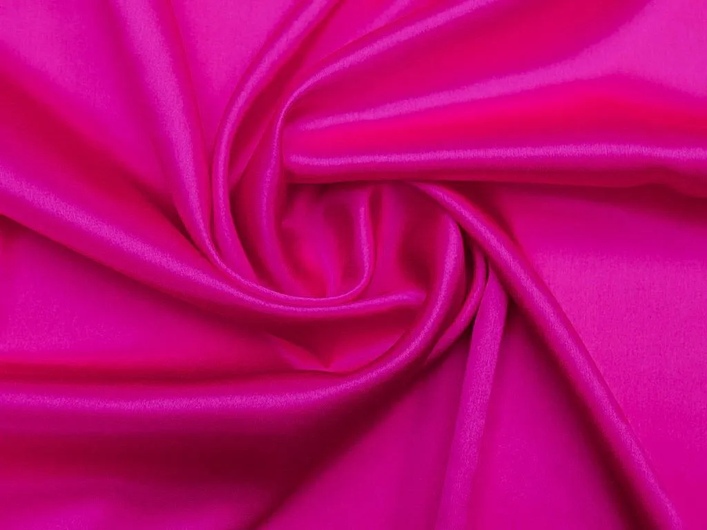 Блузочно-плательный шелк атласный, цвета фуксииизображение