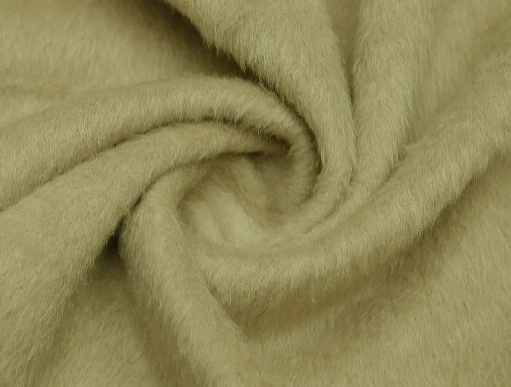 Шерстяная пальтовая ткань Andrea, бежевого цветаизображение