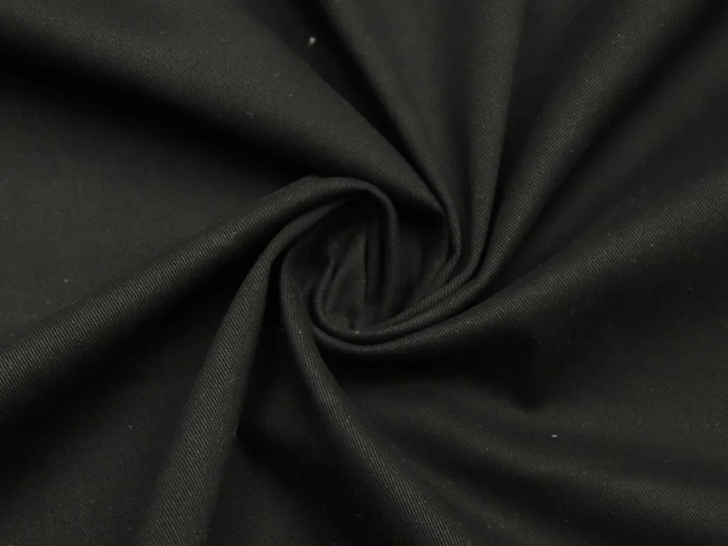Однотонная костюмная ткань, диагональ, цвет "Чёрный лилейник"изображение