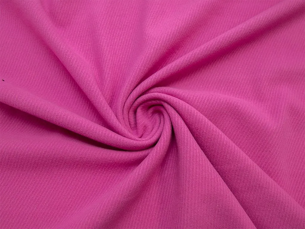 Пальтовая ткань в диагональный рубчик , цвет розовыйизображение