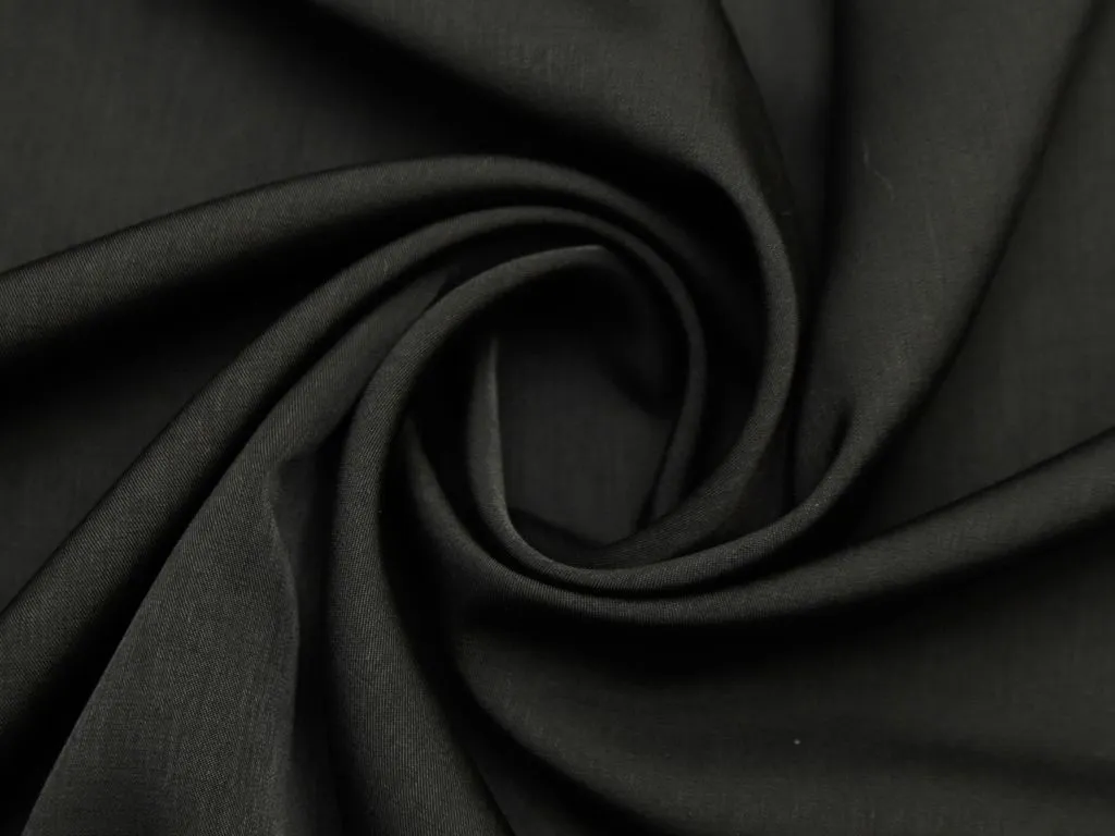 Плательная-блузочная ткань однотонная, цвет черныйизображение
