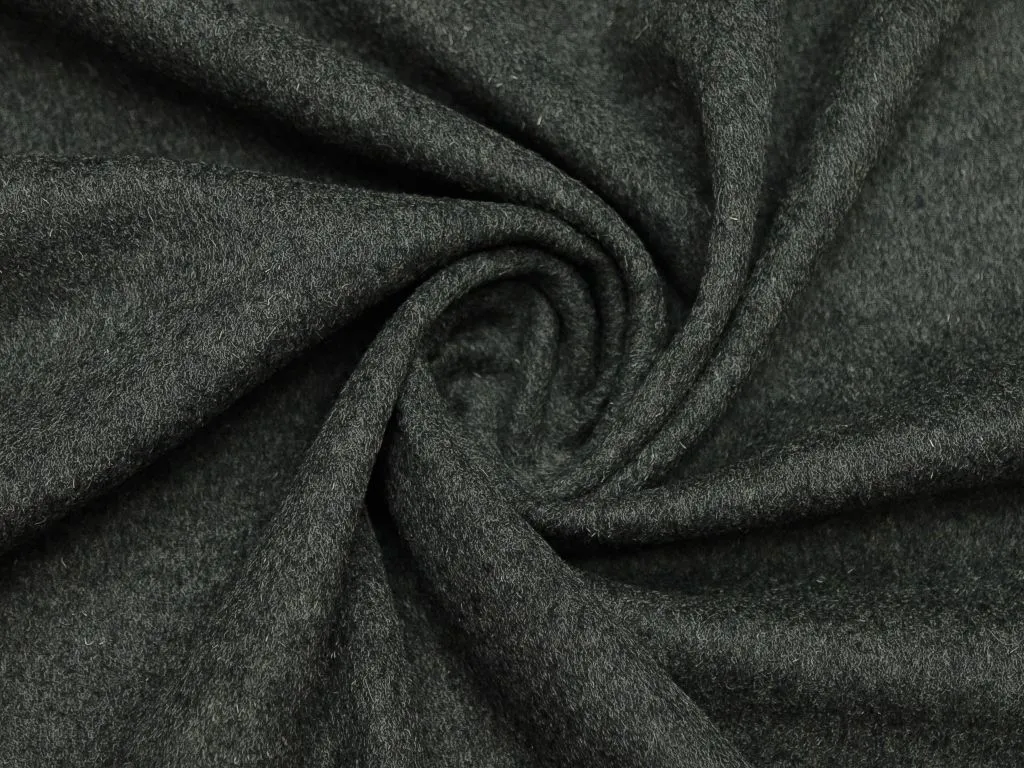 Шерстяная пальтовая ткань, цвет "Тёмно-серый меланж"изображение