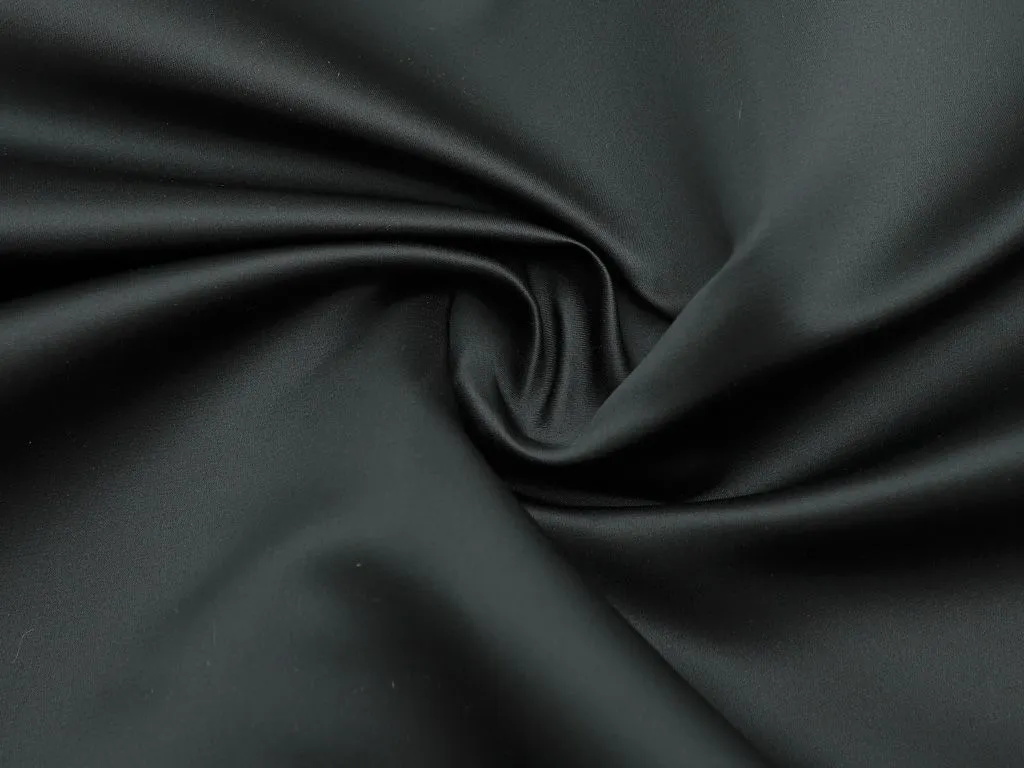 Двухсторонняя формодержащая костюмная ткань, цвет черныйизображение