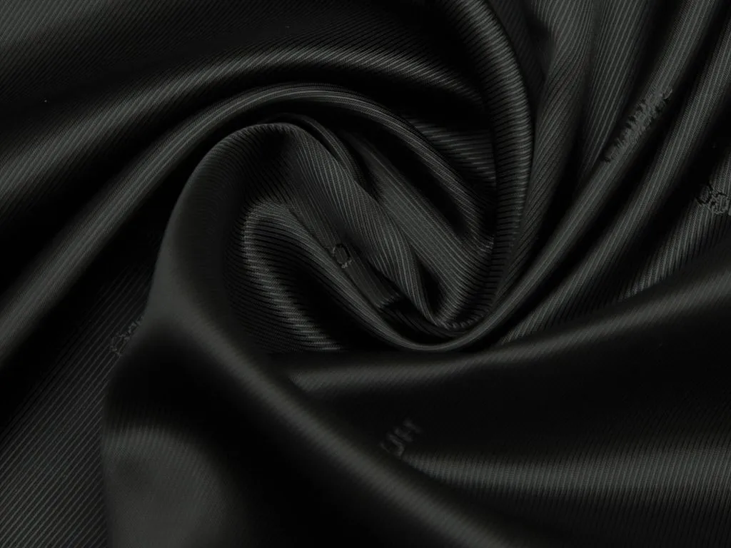 Принтованная фирменная подкладочная ткань, в диагональную полоску, "Чёрный рыцарь"изображение