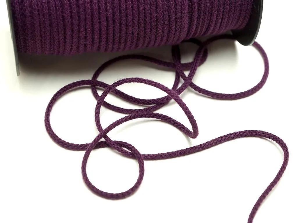 Приобрести Шнур акриловый, круглый, фиолетового цвета, ширина 4 мм