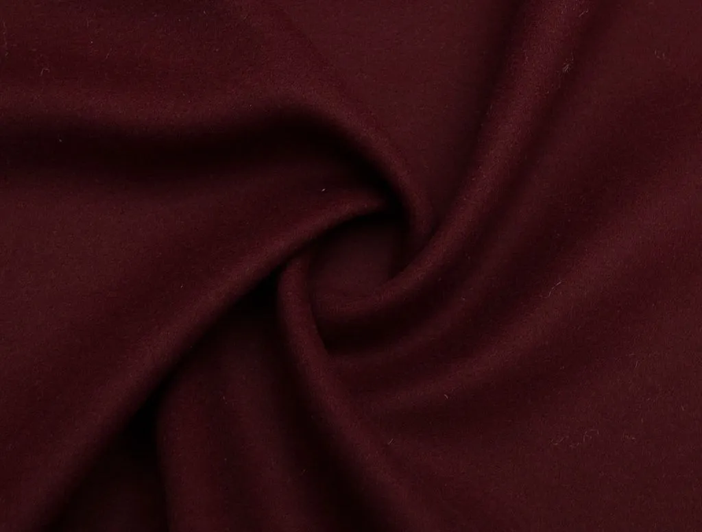 Приобрести Двухслойная пальтовая ткань, насыщенного бордового цвета
