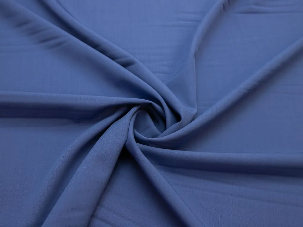 Костюмная ткань в диагональный рубчик, цвет темно-голубойизображение