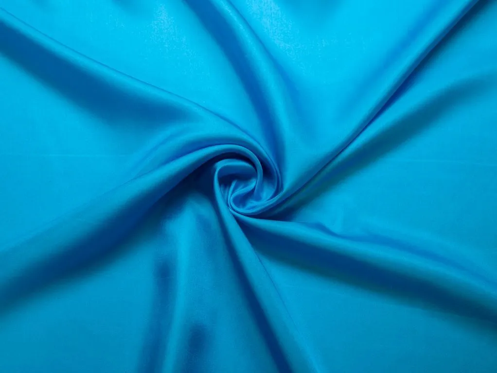 Блузочно-шёлковый твил, цвет ярко-голубойизображение