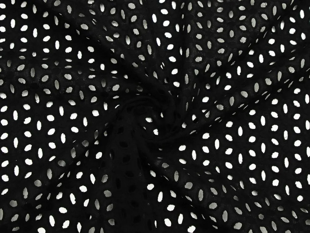 Шитьё с рисунком "лепестки", цвет чёрныйизображение