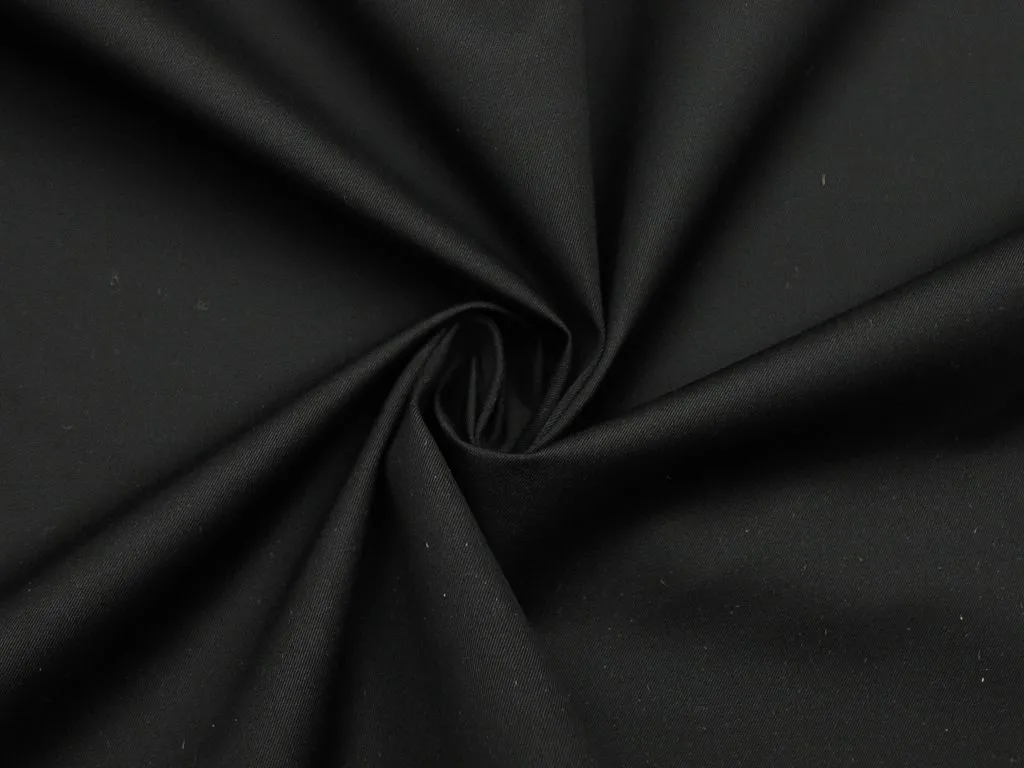 Плащевая ткань на тренч, однотонная, цвет глубокий чёрныйизображение