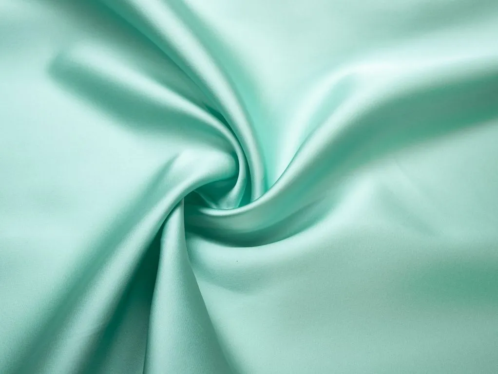Двухсторонняя костюмная ткань Микадо, цвет мятныйизображение