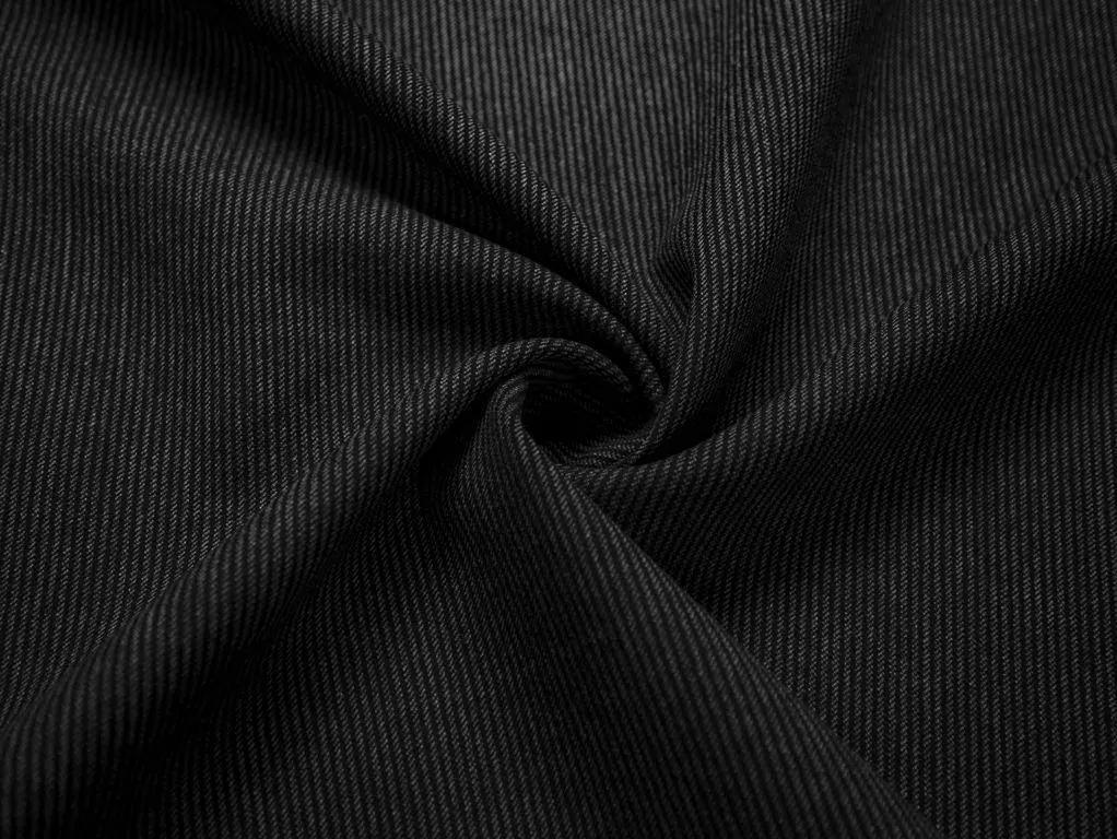 Двухслойная пальтовая ткань в полоску, цвет серый графитизображение